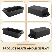 Molde para Pan de Hierro Fundido con Tapa, Resistente, para Hornear Pan, para Horno, 2 Unidades (Negro)