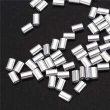 M1.5 Drahtseil Aluminiumhülse Kabelbinder Crimp Drahtseilfutter Aluminiummantel 1000 Stück