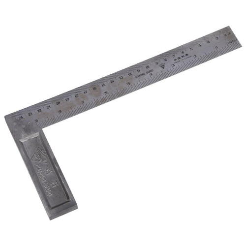 3X Regla de Angulo Recto 90 Grados 25cm Longitud Acero Inoxidable 1