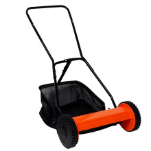 eSkde 40cm/ 16" Manual Cylinder Lawn Mower with Roller & 29L Grass Collection