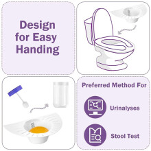 10-Teiliges Urinsammelset für Toilettenhocker-Probensammlungsset, Toilettenhüte, Urinsammler, 30 Oz/900 Cc