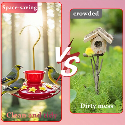 2PCS  Feeders for Ant Bee Proof Leak-Proof, 2 Pack 7 Ounces Plastic  Feeder with 8 Feeding 2