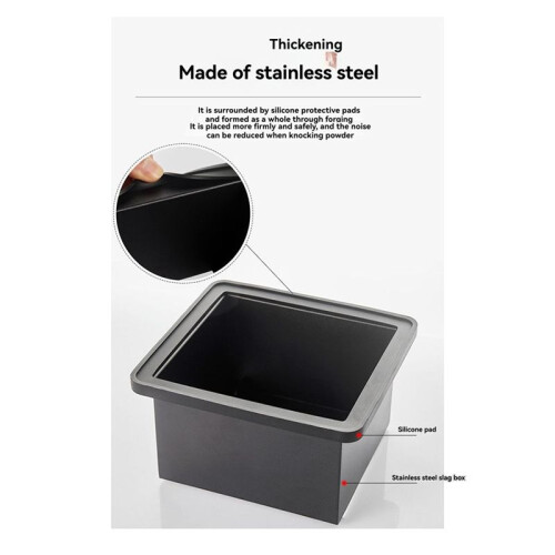 Coffee Knock Box Embedded Coffee Grounds Bucket Coffee Knocking Grounds Bucket Coffee Powder Grounds Tank 1