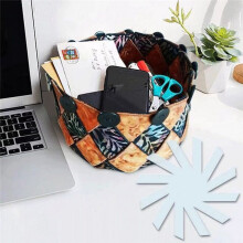 Basket Templates for Sewing, Magic Woven Spiral Storage Basket Template, Quilting Template Sewing Machine Ruler 30cm