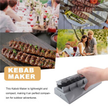 Presse à Kebab, Kabab en Plastique Gris, Moule à Kabab Manuel, Brochettes de Barbecue pour Machine à Kebab