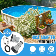 Swimming Pool Hoses Adapter Type A/B Connector for 1.25Inch and 1.5Inch Hoses for Filter Pump, Salt Water Systems