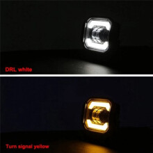 2 PièCes 5 Pouces Voiture LED Phares de Travail Angel Eyes Projecteurs CarréS Pare-Chocs Avant Maille Antibrouillard pour Wranglers