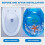 Soft Close Toilet Seat with Decorative Blue Dolphin Design, Solid Core, Wearproof and Easy Clean 3