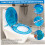 Soft Close Toilet Seat with Decorative Blue Dolphin Design, Solid Core, Wearproof and Easy Clean 4
