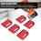 5pcs Lithium Battery Holder for Power Tools, ABS, Fits DW Red Batteries 9