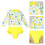 Ensemble de bain pour filles, maillot de bain deux-Jaune 6T 4