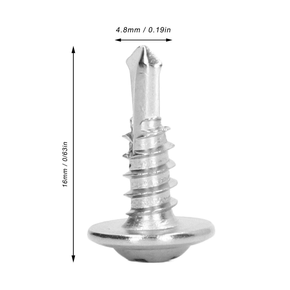 Quick Self Tapping Screws 410 Ss 4.8X16mm 100Pcs 7293282451070