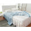 Light Blue Throw Blanket 39 x 41 with Pom Pom Tassels, Lightweight Solid Knit for Precise Coverage 4