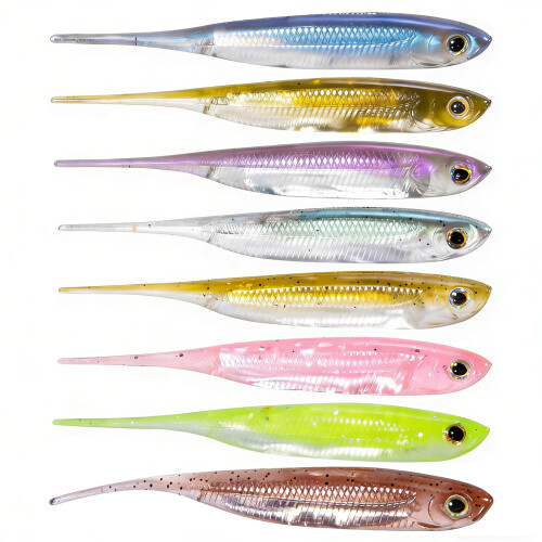 6Pcs Floating Soft Baits Fishing Lure Needle Tail Baits Soft-01 2