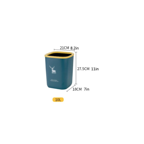 Nordic Square Trash Can with Space Saving Design, Modern Office Waste Bin for Versatile Room Use 1