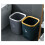 Nordic Square Trash Can with Space Saving Design, Modern Office Waste Bin for Versatile Room Use 5