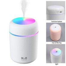 Mini humidificateur à ultrasons silencieux, avec éclairage lumineux multicolore pour la maison et arrêt automatique pour une utilisation en toute