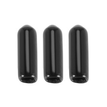 1000Pcs Rubber End Caps 4mm ID PVC Round Tube Bolt Cap Cover Screw Thread Protectors Black