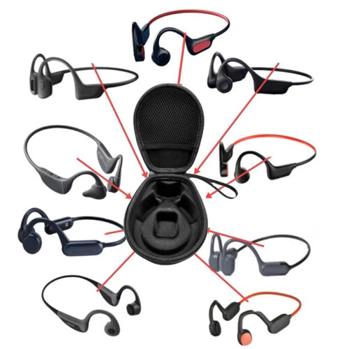 2X Bone Conduction Earphone Storage Bag Soft EVA Headphone Earbuds Protector Storage Bags 2