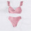 Hoher Damen-Badeanzug mit Plissee und Rüschen,-Rosa L 2