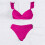 Hoher Damen-Badeanzug mit Plissee und Rüschen,-Rosa S 5