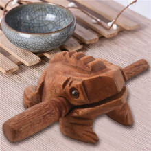 10X Carved Croaking Wood Percussion Musical Sound Wood Frog Tone Block Toy