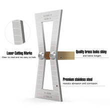 2X Dovetail , Wood Joints Gauge Dovetail Guide Tool with Scale, Dovetail Template Size 1: 5-1: 6 and 1: 7-1: 8