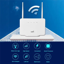 4G LTE CPE Router Modem 300Mbps Wireless Hotspot External Antenna with Sim Card Slot for Home Travel Work EU Plug