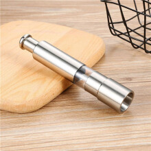 2X Manual Salt and Pepper Grinder Set Thumb Push Pepper Mill Stainless Steel Spice Sauce Grinders with Metal Holder