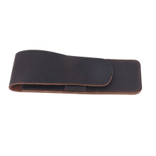 2X Handmade Leather Pencil Storage Bag Cowhide Fountain Pen Case Holder Vintage Retro Accessories for Travel Journal C