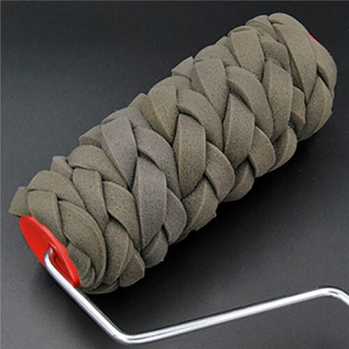2X Pattern Paint Roller Tool Environmental Protection Stamp Painting Decorative Cylinder Tools Imitate Stone for Wall