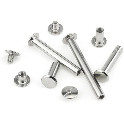 Chicago Screw Binding Screws Posts Assortment Kit for DIY Leather Bookbinding Crafts(240Pcs,M5) 2