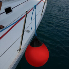 2X Heavy Duty PVC Boat Fenders Round Anchor Buoy Dock Bumper Inflatable Protection Marine Mooring Buoy Red