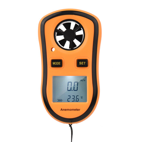 GM8908 Handheld Digital Anemometer Wind Speed Meter, Orange, Compact 2