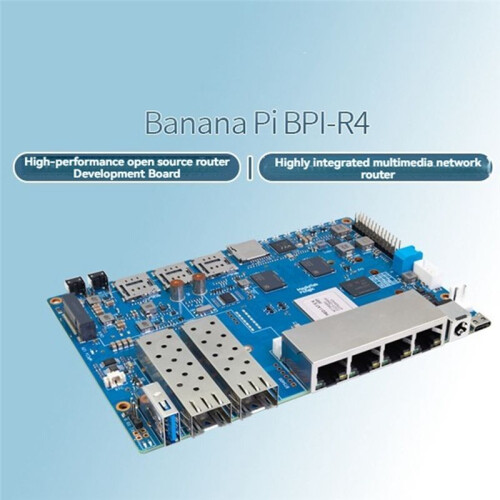For Banana Pi BPI-R4 Router Development Board 4GB RAM MT7988A with 2 SFP High-Performance Open-Source Router Board 2