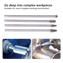 Rotary File Long Tungsten Steel,Rotary Burr Set with 6mm Shank for Woodworking Carving Engraving Polishing Drilling