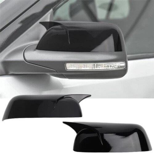 Rearview Mirror Cover Side Mirror Cap Trim Accessories for  Explorer 2011-2019 Bright Black 2