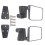 Car Door Mirrors Rear View Mirror Side Mirror for  TJ 4