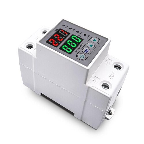 Voltage Protector 230V 63A DIN Rail Adjustable Over and Under Voltage Relay with Surge Protection 1
