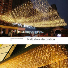 3.5M Festoon LED Curtain Garland the Window Fairy Lights New Year Garland Led Lights Christmas with Remote Control,B