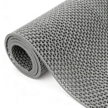 Non Slip Drainage Mat 4x10ft PVC Floor Mat with Anti Slip Wavy Surface for Bathroom Kitchen Pool Patio