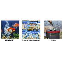 2X Waterproof Aquarium Oxygen Air Pump Fish Tank Air Compressor Aerator USB Rechargeable Ultra Silent(AR11)