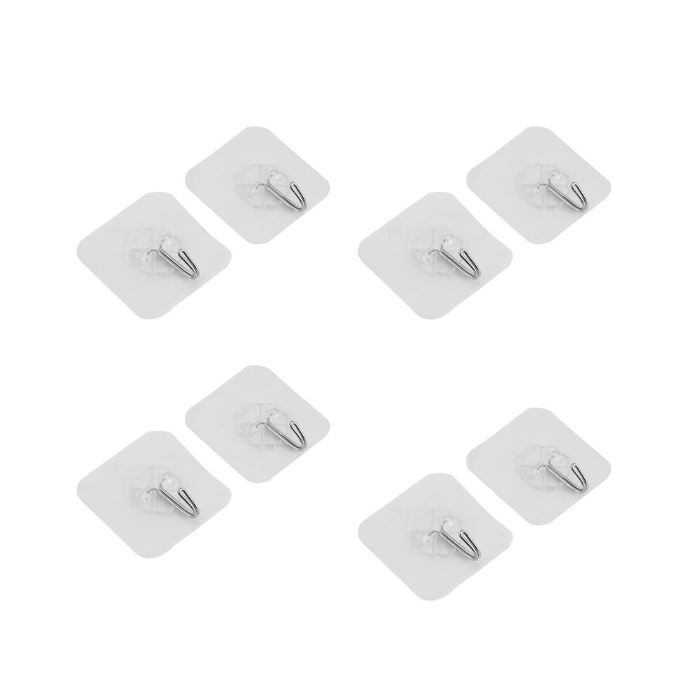 4X Strong Transparent Suction Cup Sucker Wall Hooks Hanger For Kitchen Bathroom Home (2) 6033595033324