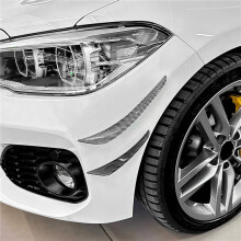 Carro Dianteiro Pára-Choques Exterior Lateral Divisor Spoiler Canard Guarnição para Série 1 F20 F21 M Sport 2015-2019 Fibra de Carbono