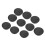 100 Pcs Round Plastic Computer Desk Cable Grommet Hole Cover 50mm Black 2