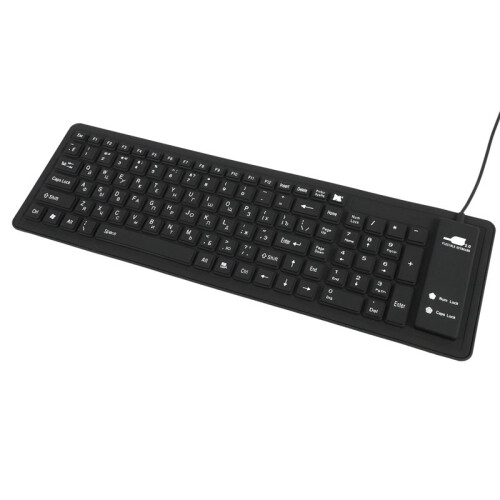 2X 103Keys Silicon Keyboard Russian Layout USB Interface Keyboard Flexible Foldable Wired Keyboard for PC Desktop Laptop