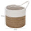 4X Wall Baskets Small Cotton Rope Baskets Woven Baskets Storage Hanging Baskets for Organizing Round Baskets, B 3