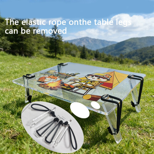 Small Foldable Outdoor Waterproofs Beach Table Acrylic Texture 1