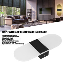 LED Wandleuchte Acryl 6W Warmlicht Schwarz