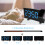 Digital Alarm Clock with 180 Ceiling Projection, USB Powered, Blue Font 7